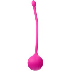  Розовый металлический шарик с хвостиком в силиконовой оболочке 