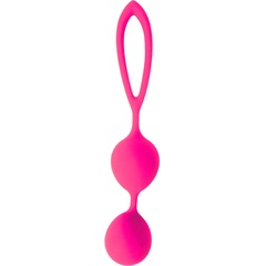  Розовые вагинальные шарики с петлёй Cosmo 