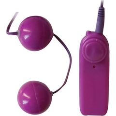  Вагинальные шарики с вибрацией фиолетового цвета 