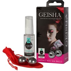 Металлические вагинальные шарики Geisha в комплекте с лубрикантом 