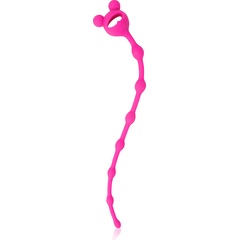  Розовая анальная цепочка-елочка 23 см 