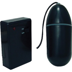  Чёрное виброяйцо Waterproof Remote Control Bullet с пультом ДУ 