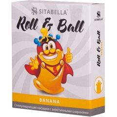  Стимулирующий презерватив-насадка Roll Ball Banana 