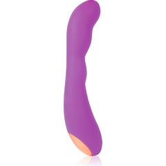  Фиолетовый силиконовый вибромассажер 22,2 см 
