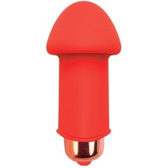 Красный силиконовый вибромассажер Sweet Toys 5 см 