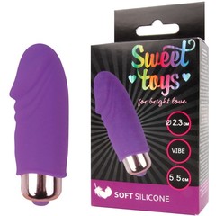 Фиолетовый вибромассажер Sweet Toys 5,5 см 