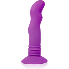  Фиолетовый вибромассажер Cosmo на присоске 12 см 