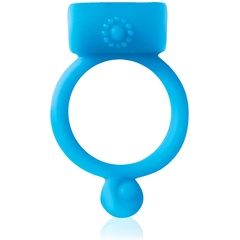  Синее силиконовое кольцо с вибрацией 