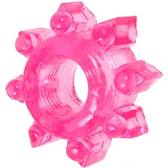  Розовое эрекционное кольцо Cockring star 