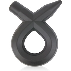  Черное силиконовое эрекционное кольцо Sex Expert 