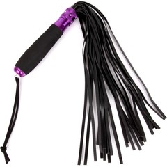  Черный флоггер с черно-фиолетовой металлической ручкой Notabu 45 см 