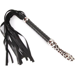  Черный флоггер с черно-леопардовой ручкой Notabu 49 см 