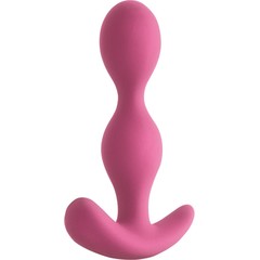 Розовая силиконовая анальная пробка-елочка Ace II Plug 10,2 см 