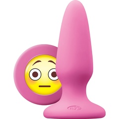  Розовая силиконовая пробка среднего размера Emoji OMG 10,2 см 