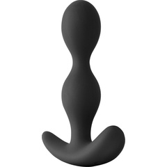  Черная силиконовая анальная пробка-елочка Pillager II 12,4 см 