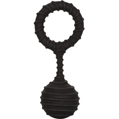  Черное эрекционное кольцо с утяжелителем Weighted Ring Large 