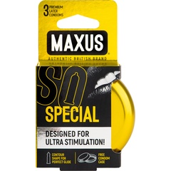  Презервативы с точками и рёбрами в железном кейсе MAXUS Special 3 шт 