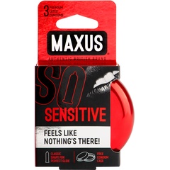  Ультратонкие презервативы в железном кейсе MAXUS Sensitive 3 шт 