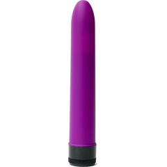  Фиолетовый гладкий вибратор с силиконовым напылением 17,5 см 