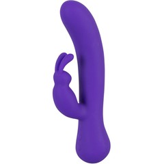  Фиолетовый вибратор с клиторальным стимулятором Rechargeable Rabbit 20,7 см 