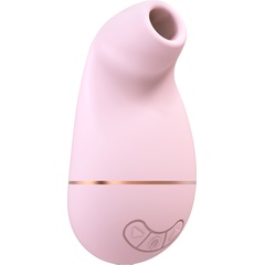 Розовый клиторальный вакуум-волновой массажер Irresistible Kissable 