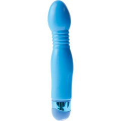  Голубой гибкий вибромассажер Powder Puff Massager 17,1 см 