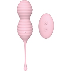  Розовые вагинальные виброшарики BEEHIVE 