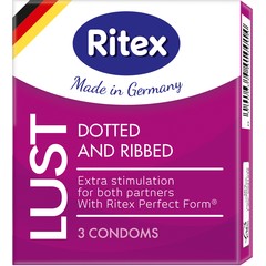  Рифленые презервативы RITEX LUST с пупырышками 3 шт 