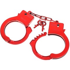  Красные пластиковые наручники Блеск 