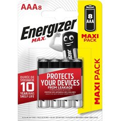  Батарейки Energizer MAX AAA/LR03 1,5V 8 шт 