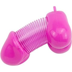  Розовый брелок для ключей в форме пениса 
