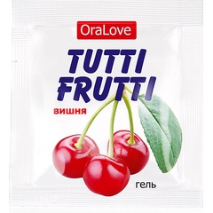 Пробник гель-смазки Tutti-frutti с вишнёвым вкусом 4 гр 