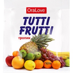 Саше гель-смазки Tutti-frutti со вкусом тропических фруктов 4 гр 