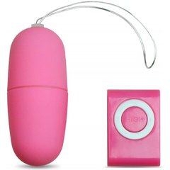  Розовое виброяйцо с пультом управления 7 см 
