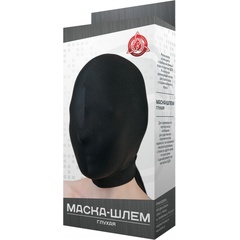  Черная маска-шлем без прорезей 