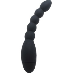  Черный анальный вибростимулятор-елочка Lovers Beads 19 см 