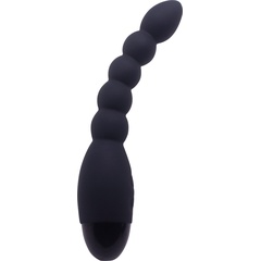  Черный анальный вибростимулятор Lovers Beads 19 см. 