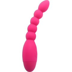  Розовый анальный вибростимулятор-елочка Lovers Beads 19 см 