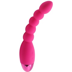  Розовый анальный вибростимулятор Lovers Beads 19 см. 