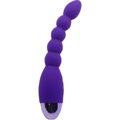  Фиолетовый анальный вибростимулятор Lovers Beads 19 см 