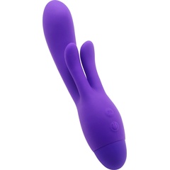 Фиолетовый вибратор INDULGENCE Frolic Bunny 18,5 см 
