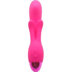  Розовый вибратор INDULGENCE Rechargeable Frolic Bunny 18,7 см 