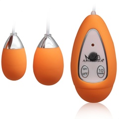  Оранжевые виброяйца Xtreme 10F Dual Eggs 