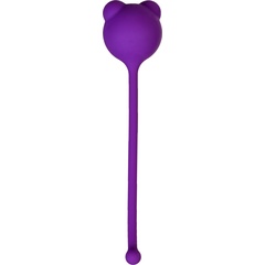  Фиолетовый силиконовый вагинальный шарик A-Toys с ушками 