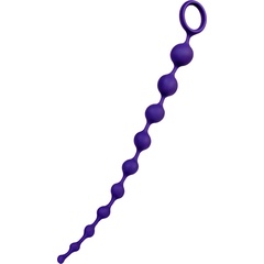  Фиолетовая силиконовая анальная цепочка Grape 35 см 