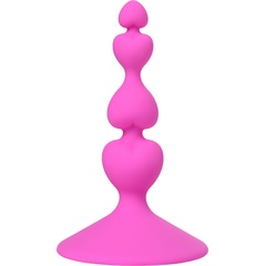  Розовая силиконовая анальная пробка Loverty 8 см 