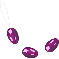  Фиолетовые анальные шарики на связке 