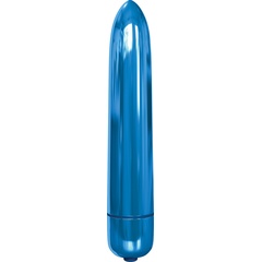  Голубая гладкая вибропуля Rocket Bullet 8,9 см 