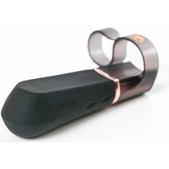  Черный вибромассажер-насадка на пальчик DiGiT 9 см 