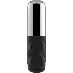  Чёрно-серебристая вибропуля Satisfyer Sparkling Darling 